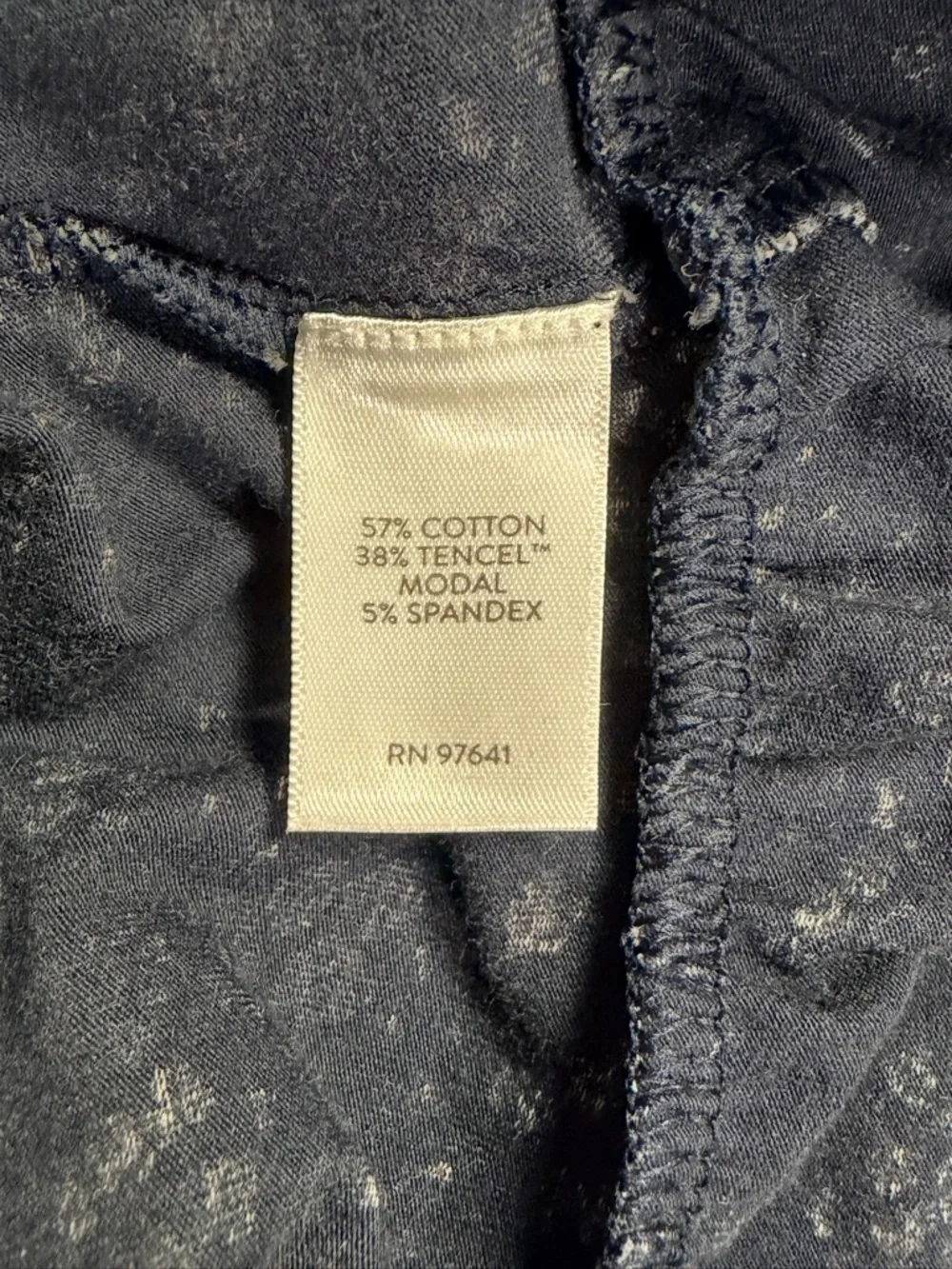 J. Jill Navy Ditsy Floral V-Neck Midi Dress Short Sleeve Tall L Cotton - Picture 6 of 7